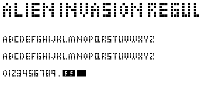 Alien Invasion Regular font